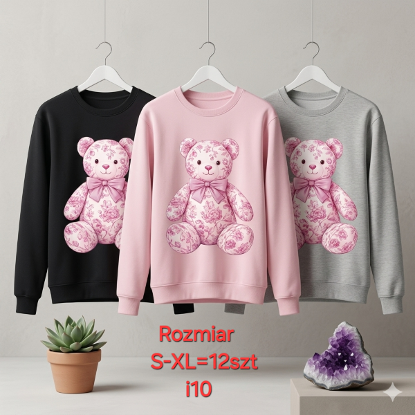 Bluzki damskie Roz S-XL, 1 Kolor Paczka 12 szt 1